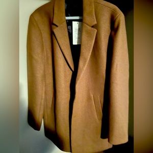 Jack & Jones tan colored winter trench coat. Never worn, tags still on.